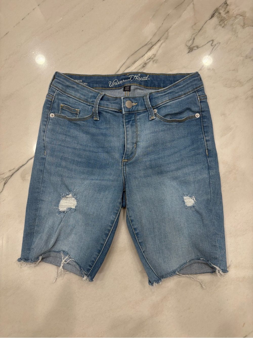 Universal Thread Mid Rise Blue Denim Bermuda Shorts Same Day Shipping